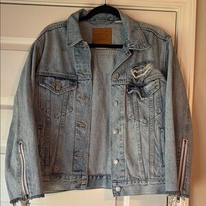 Distressed Levi’s Light Blue Denim Jacket